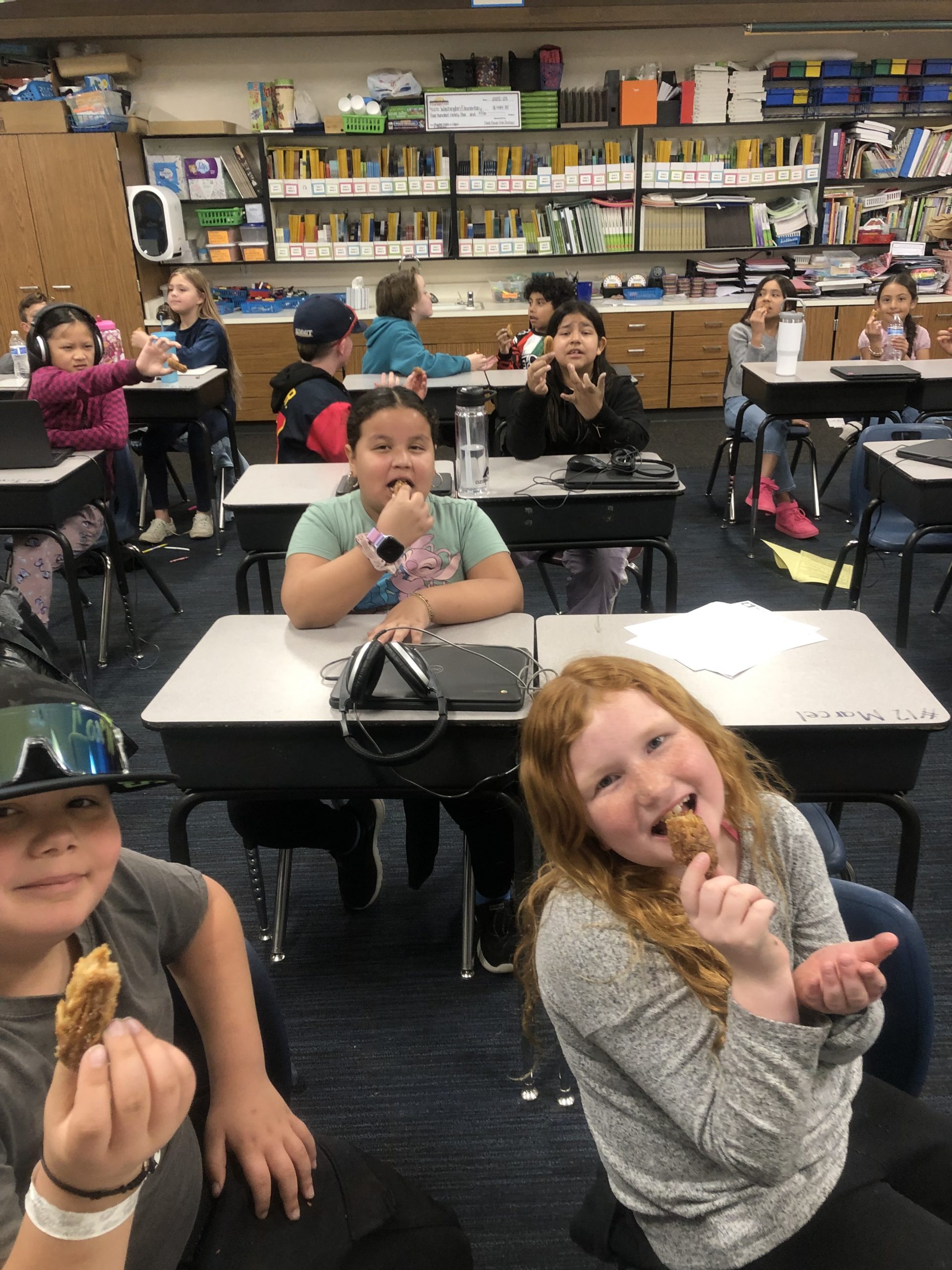 Mrs. Shepherd's 4th Grade class had 94.9% daily attendance in February and earned a churro party