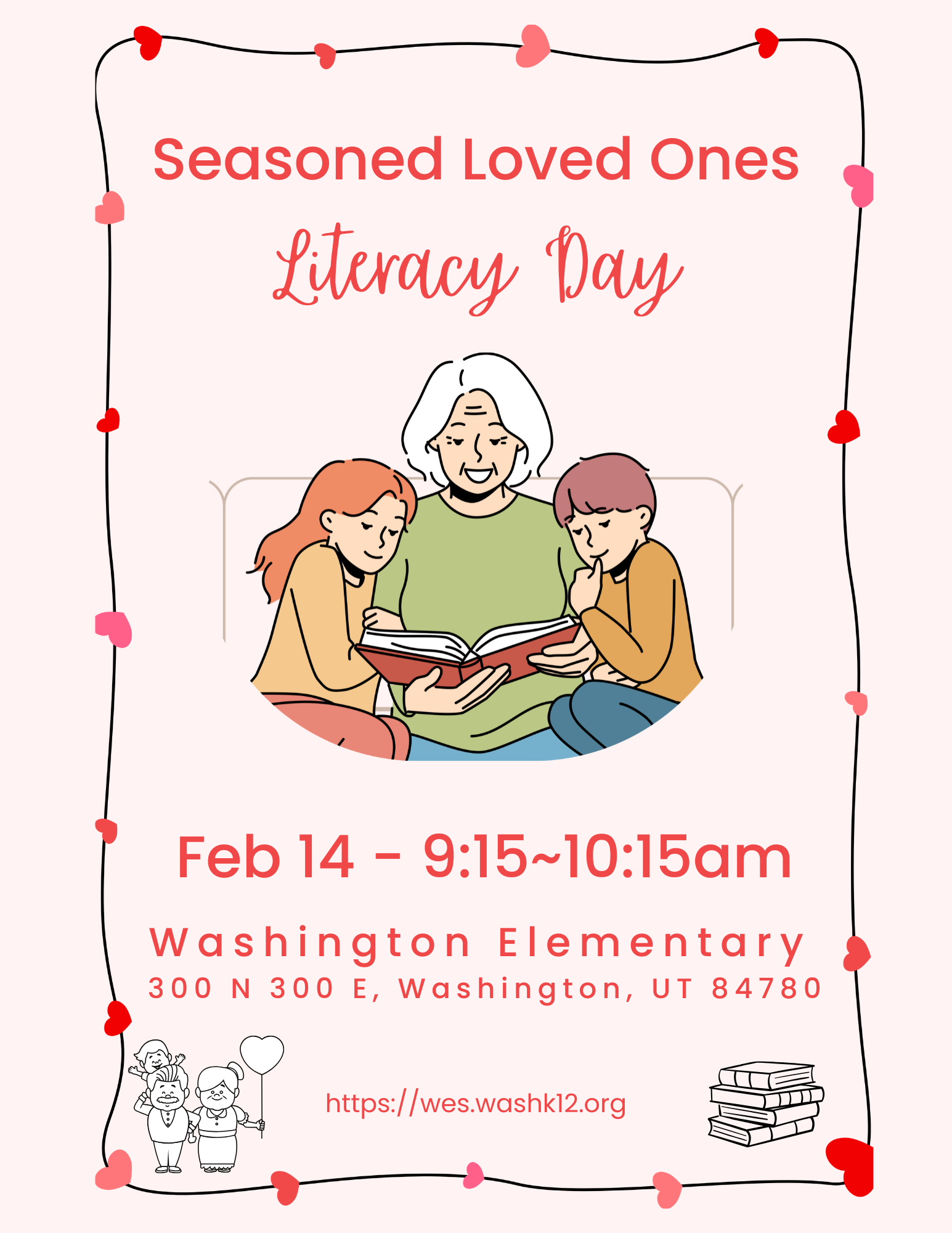 seasoned loved ones literacy day february 14 at 9:15am come read with a child