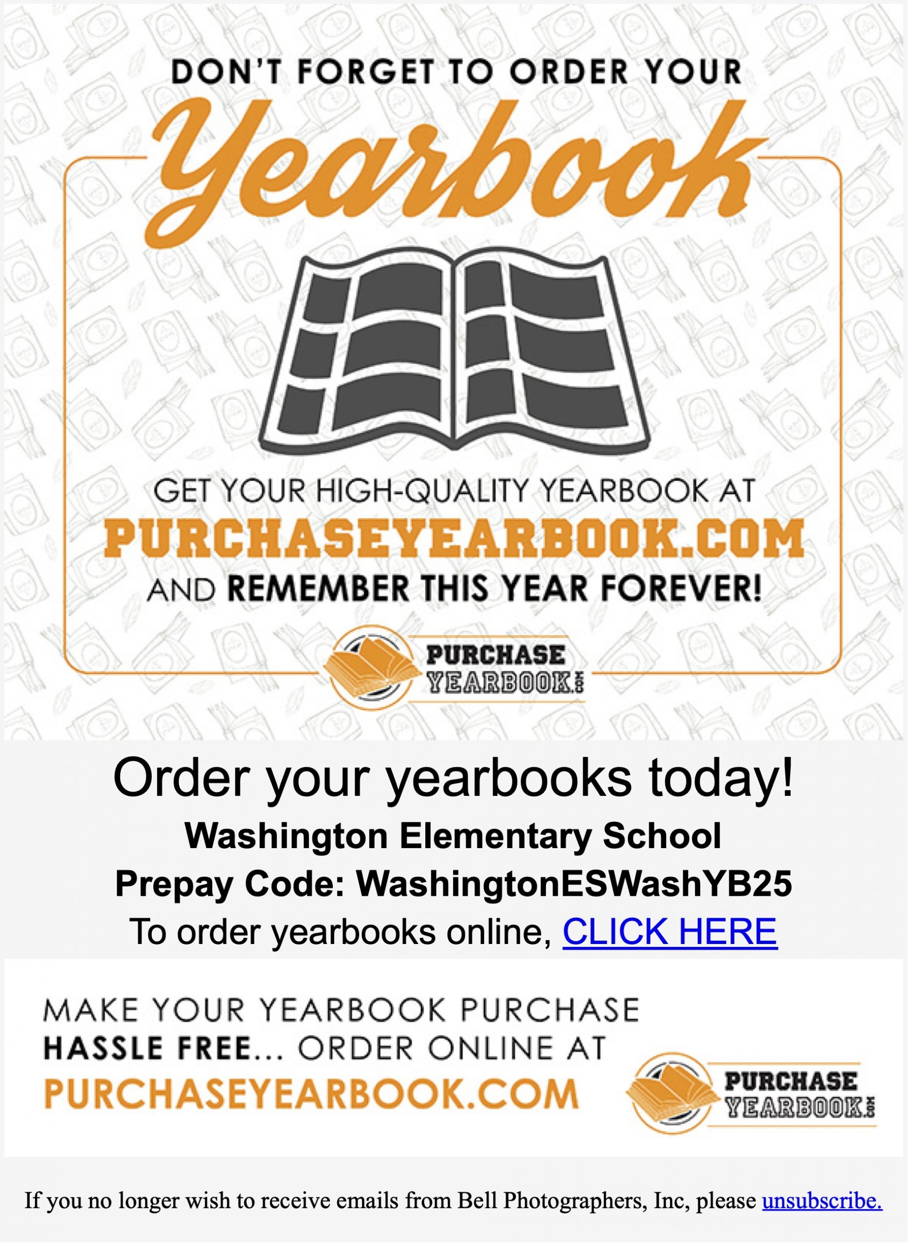 purchase a washington elementary yearbook - https://purchaseyearbook.com washington elementary code: WashingtonESWashYB25