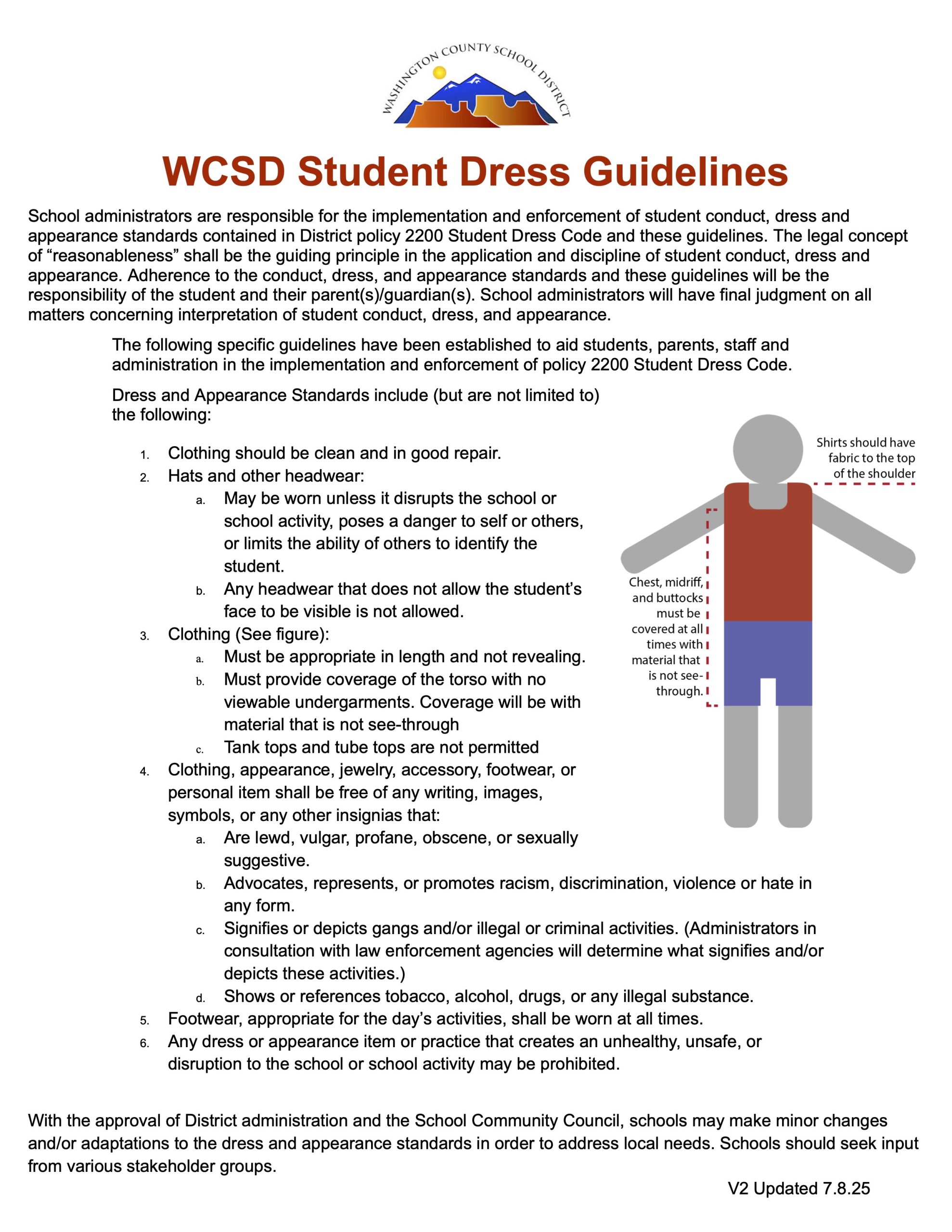 wcsd dress code guidelines